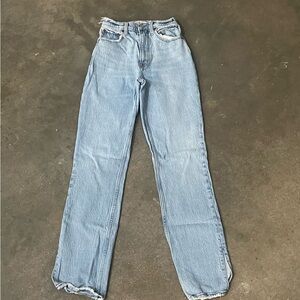 Abercrombie & Fitch Curve Love Ultra High Rise 90s Straight Jean